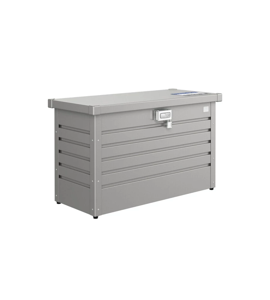 BAULE POSTALE PER PACCHI IMPERMEABILE BIOHORT "PAKET-BOX 100" IN ACCIAIO ZINCATO GRIGIO QUARZO METALLIZZATO 195 LT 101X46X61 CM - COD. 68910
